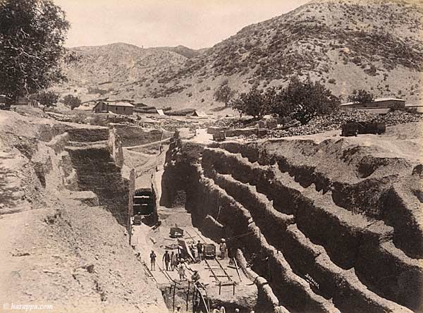 A close shot of tunnel drilling on the Shelabagh side. 1889