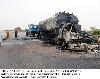 Previous picture :: burnt NATO oil tanker that was  destroyed in armed attack by unknown miscreants, at Mithri area Sibi
