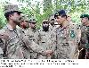 Chief of the Army Staff, Gen.Ashfaq Pervez Kayani shakes hand with troop
