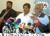 Next picture :: Muslim League-N leader, Khuda-e-Noor gestures during press  conference