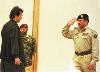 Chief of Army Staff General Pervez Musharraf salutes Imran Khan