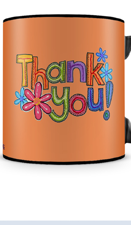 Thank You Orange Theme Mug

