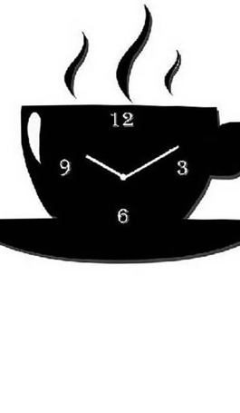 Tea Cup Acrylic Wall Clock
