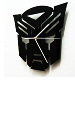 Black Mask Acrylic Wall Clock
