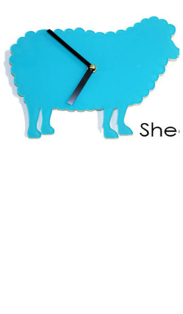 Blue Sheep Acrylic Wall Clock
