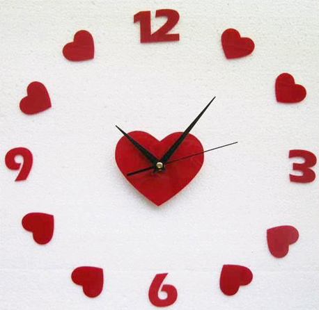 Red Hearts Acrylic Wall Clock
Red Hearts Acrylic Wall Clock