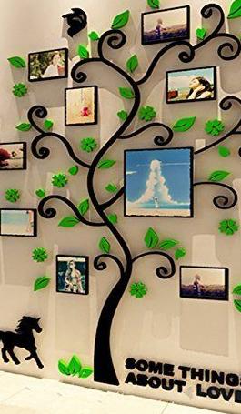 Acrylic Photo Frame wall Family memory Tree Stickers 3d Three-dimensional Wall sticker home decor Living room