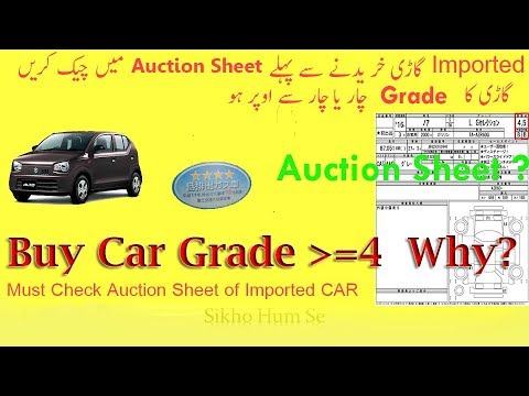 Must Buy/Import Car with Grade 4 or Above in Auction Sheet | What is Auction Sheet in Urdu-Hindi
